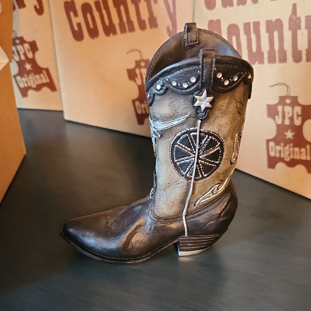 Just Plain Country Western Cowboy Boot Figurine, Roundup